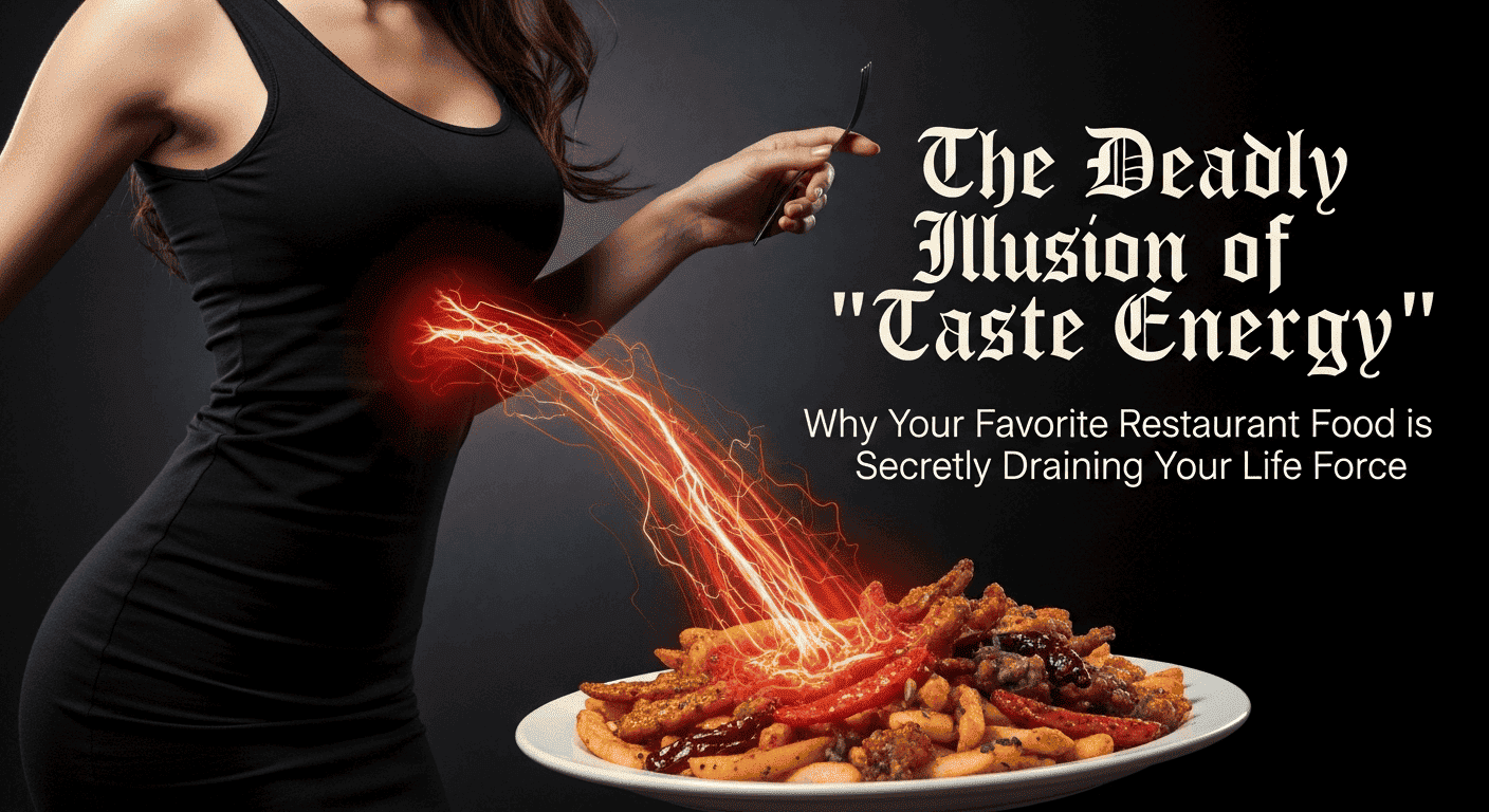 The Deadly Illusion of 'Taste Energy': Why Your Favorite Restaurant Food is Secretly Draining Your Life Force.